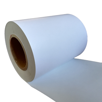 Material superior adhesivo de la etiqueta de la comida congelada del papel termal de AF2233B con el trazador de líneas blanco del papel cristal