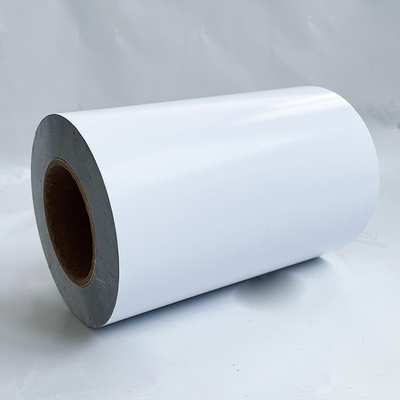 Etiqueta adhesiva TG1734 material Art Paper cubierto de aluminio del pegamento del neumático con el trazador de líneas blanco del papel cristal 80G
