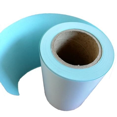 La termal superior material de papel termal Hotmelt de la etiqueta adhesiva del top de HM2233L pega el trazador de líneas azul del papel cristal