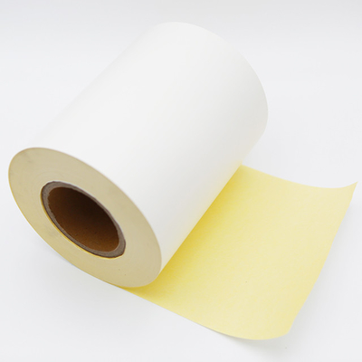 Papel de transferencia térmica revestido de material de papel velo con adhesivo de revestimiento de vidrio amarillo HM2533H