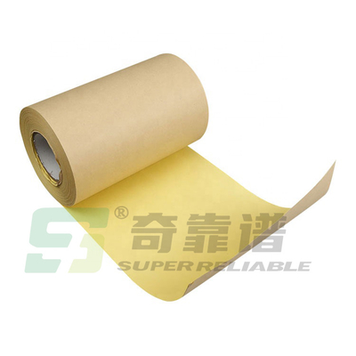 HM0533 Papel Kraft marrón claro Adhesivo Papel Adhesivo Etiqueta de stock en hoja con papel kraft recubierto de PE
