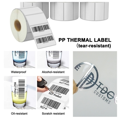Etiqueta térmica de PP mate Etiqueta de papel sintético mate resistente al agua resistente a las lágrimas
