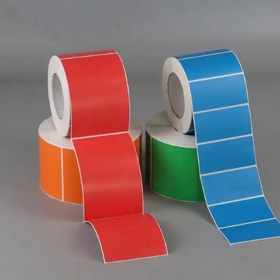 Etiqueta de papel térmico rojo verde azul amarillo naranja Etiqueta térmica DT