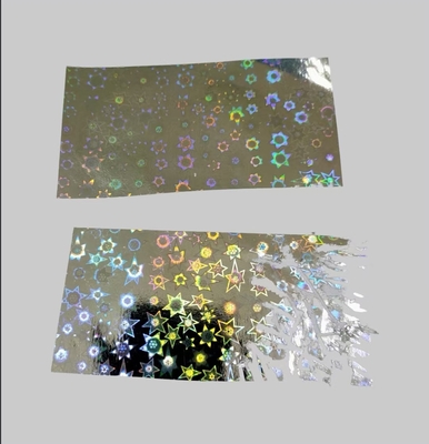 Material de etiqueta de película holográfica destructiva y papel adhesivo frágil