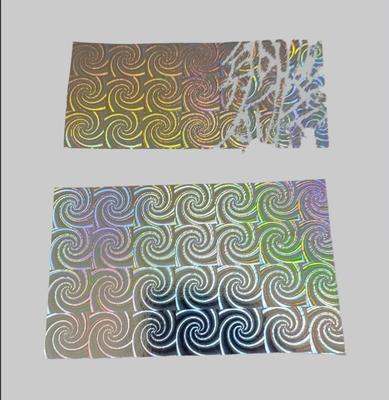 Material de etiqueta de película holográfica destructiva y papel adhesivo frágil