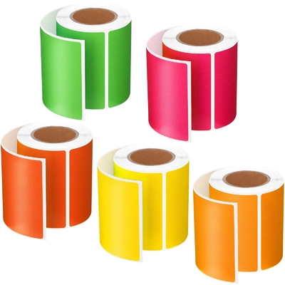 Naranja Amarillo Rojo Azul Verde Color Adesivo térmico Etiqueta térmica Adesivo de código de barras térmico