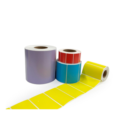 Adhesivo de papel térmico de 3 pruebas personalizado adesivo de papel térmico revestido superior con revestimiento de vidrio