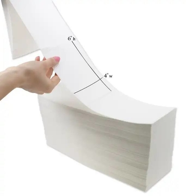 Las etiquetas adhesivas Fanfold Fanfold pegatinas 4 * 6 pulgadas Adhesivas Fanfold Etiquetas de envío pegatina