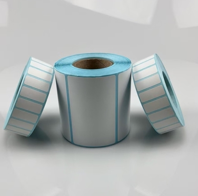 Adhesivo térmico directo DT Adhesivo para código de barras Impresión con revestimiento de vidrio azul