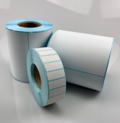 Adhesivo térmico directo DT Adhesivo para código de barras Impresión con revestimiento de vidrio azul