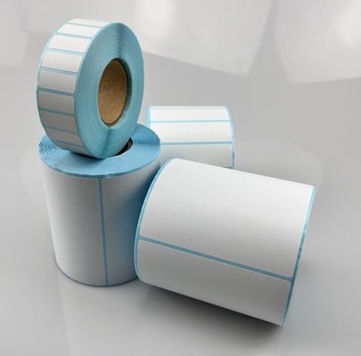 Adhesivo térmico directo DT Adhesivo para código de barras Impresión con revestimiento de vidrio azul