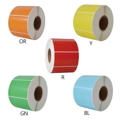 Naranja Amarillo Rojo Azul Verde Color Adesivo térmico Etiqueta térmica Adesivo de código de barras térmico