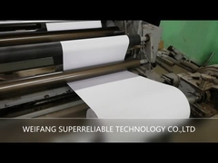 Rollo de papel echado HM0133 de la etiqueta engomada revestida con el trazador de líneas blanco del papel cristal