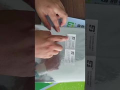 WG3733 PET de plata brillante con revestimiento de vidrio blanco