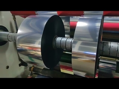 WG4615 Material de etiqueta adhesivo de película de PP de plata brillante mentalizada con forro PET transparente