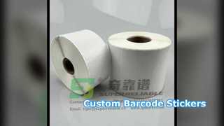 Ver: Adhesivo térmico directo de DT Adhesivo térmico Adhesivo de código de barras Escaparate de tamaño personalizado