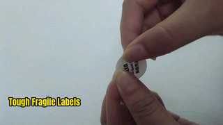 Material de etiqueta de papel frágil
